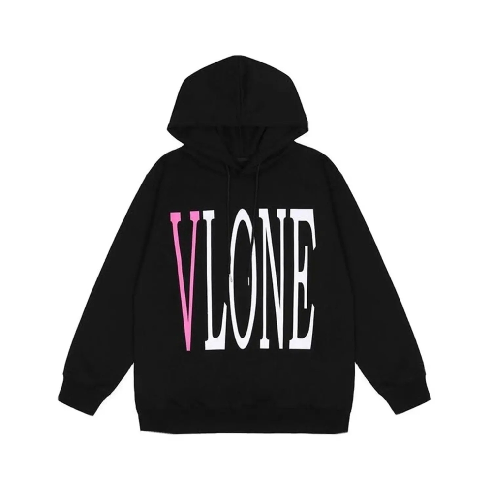 VLONE Hoodie in Black with Pink and White